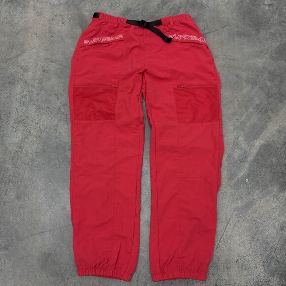 Supreme Warm Up Track Pants Men M Red Joggers Windbreaker Skate Streetwear Y2K